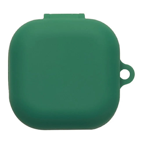 For Samsung Galaxy Buds4 / Buds4 Pro Silicone Case Wireless Earbuds Protective Cover with Anti-Lost Buckle - Blackish Green - 1