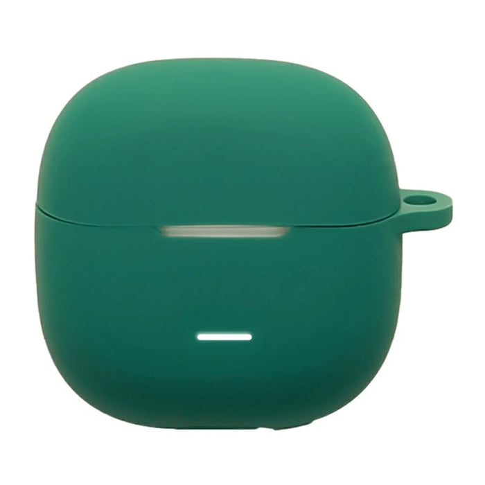 For Xiaomi Redmi Buds 8 Active Silicone Case Wireless Earbuds Protective Cover with Anti-Lost Buckle - Blackish Green - 1