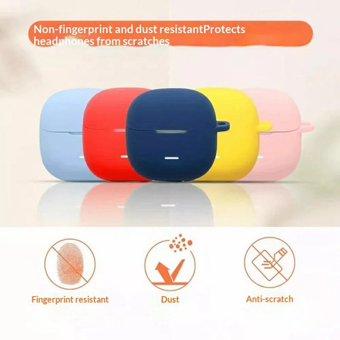 For Xiaomi Redmi Buds 8 Active Silicone Case Wireless Earbuds Protective Cover with Anti-Lost Buckle - Blackish Green - 3