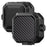 For Samsung Galaxy Buds4 / Buds4 Pro Carbon Fiber Texture Armor Protective Case PC + TPU Shockproof Cover with Carabiner - Black - 2
