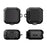 For Samsung Galaxy Buds4 / Buds4 Pro Carbon Fiber Texture Armor Protective Case PC + TPU Shockproof Cover with Carabiner - Black - 3