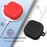 For Samsung Galaxy Buds4 / Buds4 Pro Striped Design Silicone Case Anti-drop Protective Cover with Carabiner - White - 2