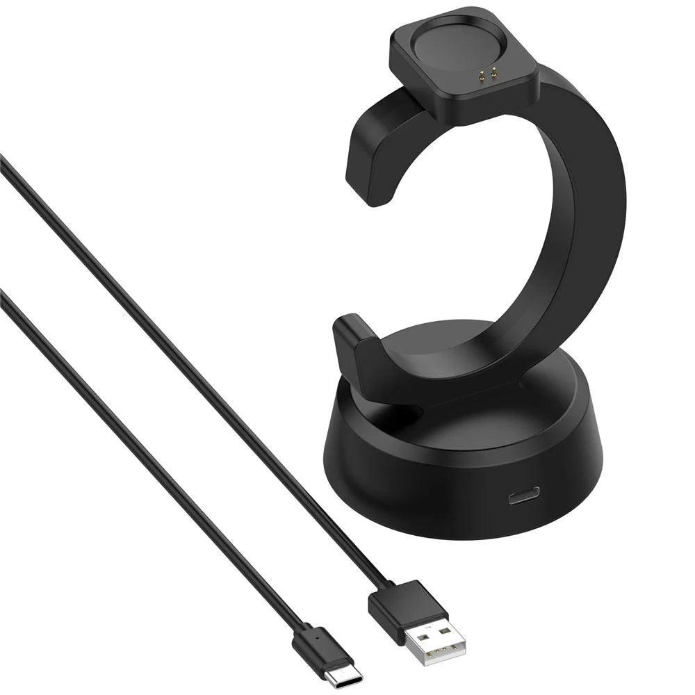 Watch Charger for Huami Amazfit Active 3 Premium / Active Max / T-Rex Ultra 2 Magnetic Charging Dock Cradle - Black - 1