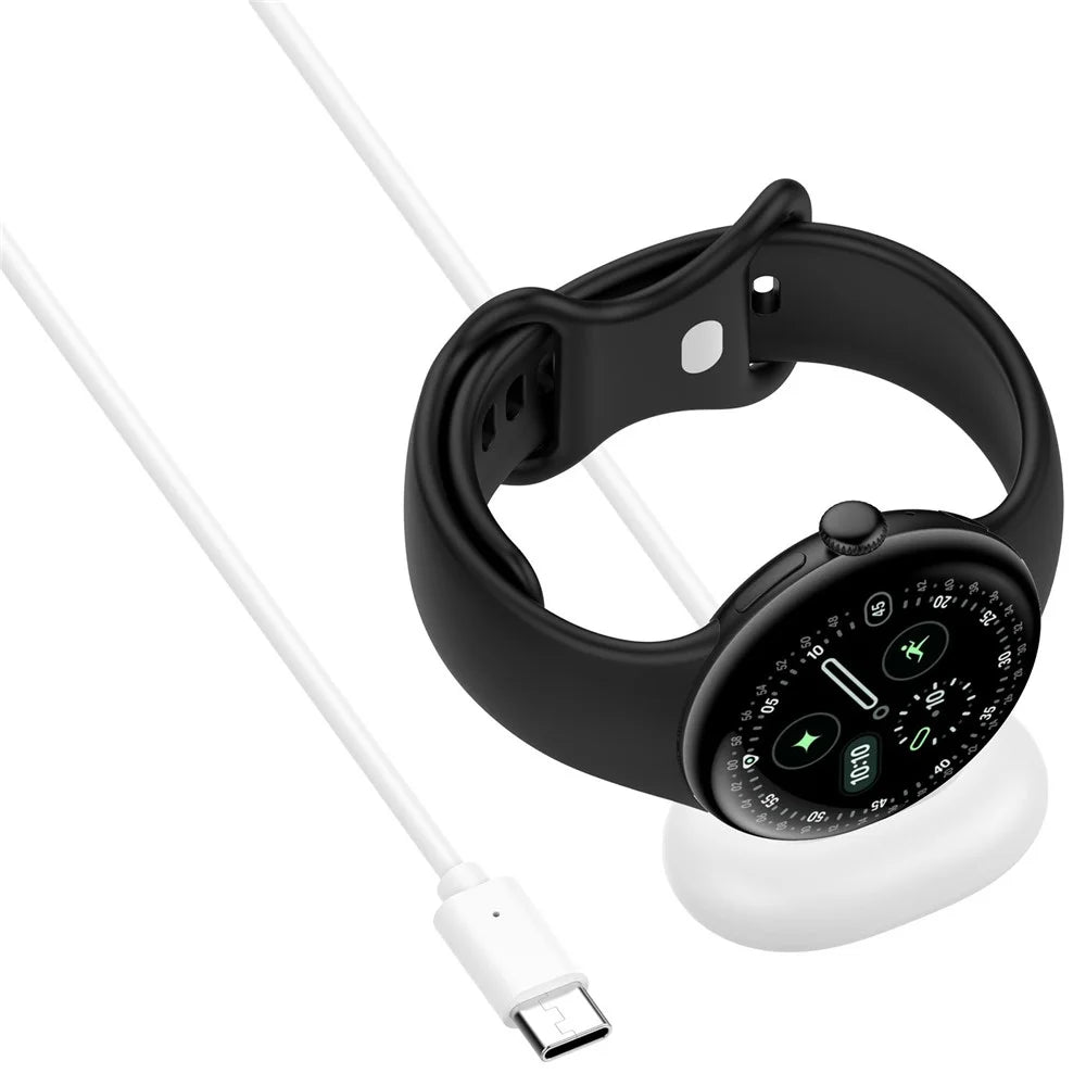 For Google Pixel Watch 4 45mm / 41mm Type-C Magnetic Watch Charger with 1m Charging Cable - White - 2
