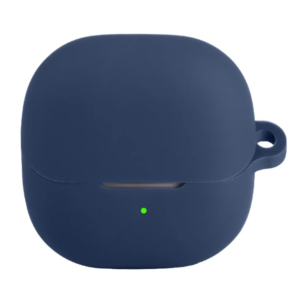 For Xiaomi Buds 6 Silicone Case Wireless Earbuds Protective Cover with Anti-Lost Buckle - Dark Blue - 1