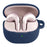 For Xiaomi Buds 6 Silicone Case Wireless Earbuds Protective Cover with Anti-Lost Buckle - Dark Blue - 2