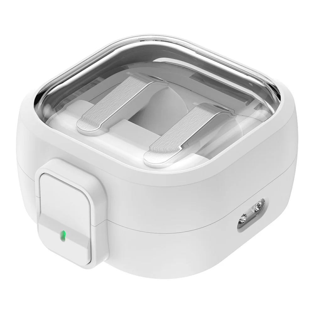 For Samsung Galaxy Buds 4  /  4 Pro Case Clear PC Protective Earphone Cover with Switch Lock Anti-loss Carabiner - White - 3