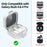 For Samsung Galaxy Buds 4  /  4 Pro Case PC Shockproof Metal Carabiner Switch Lock Earphone Protective Cover - Grey White - 4