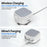 For Samsung Galaxy Buds 4  /  4 Pro Case PC Shockproof Metal Carabiner Switch Lock Earphone Protective Cover - Grey White - 6