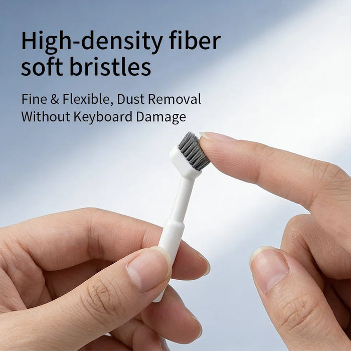 5 in 1 Earphone Multipurpose Cleaning Kit Earbud Dust Removal Tool Set with Storage Case - White - 3