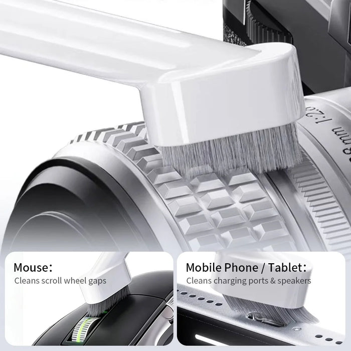 5 in 1 Earphone Multipurpose Cleaning Kit Earbud Dust Removal Tool Set with Storage Case - White - 6