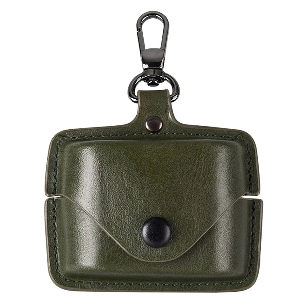 For Sony WF-1000XM6 Earphone Case PU Leather Bluetooth-Compatible Earbud Charging Bin Protective Cover - Green - 1