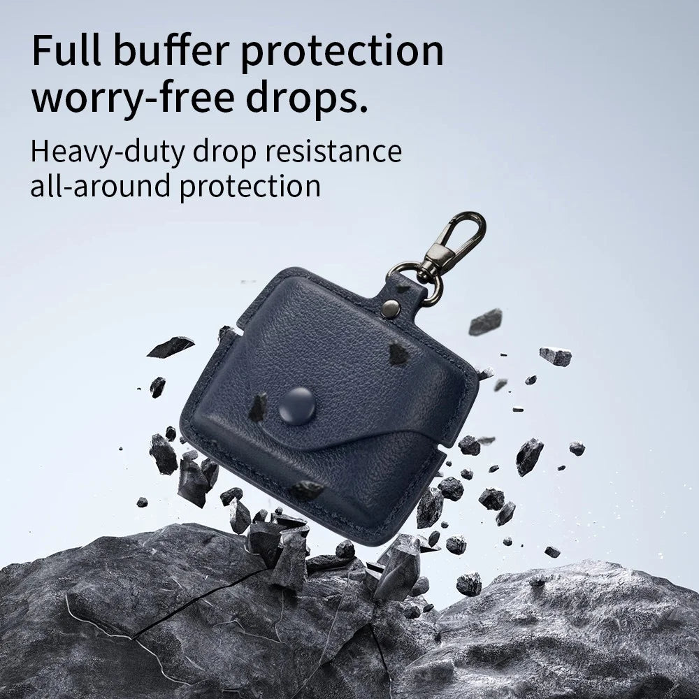 For Sony WF-1000XM6 Earphone Case PU Leather Bluetooth-Compatible Earbud Charging Bin Protective Cover - Green - 2