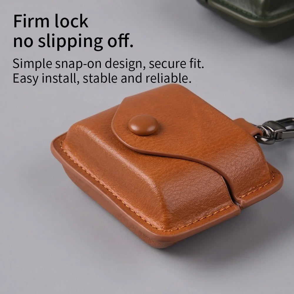 For Sony WF-1000XM6 Earphone Case PU Leather Bluetooth-Compatible Earbud Charging Bin Protective Cover - Green - 3