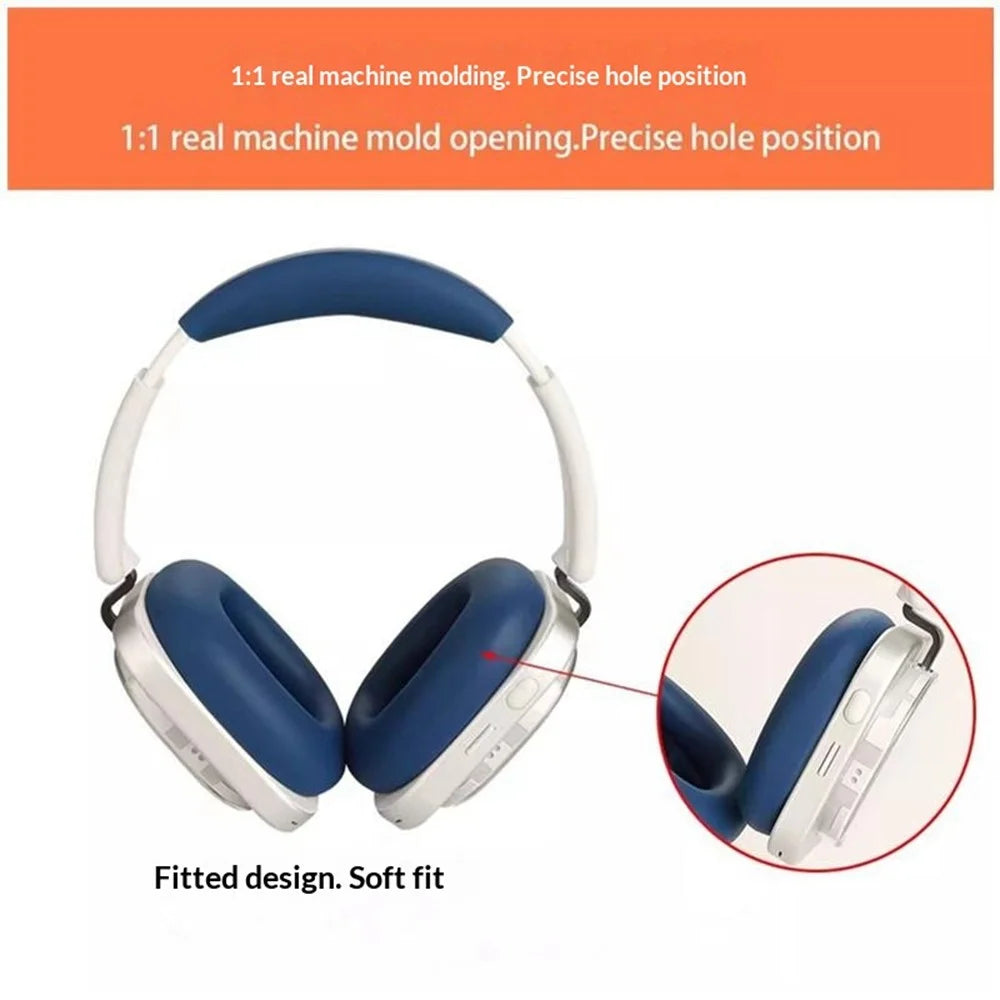 2Pcs for Nothing Headphone (a) Earmuff Silicone Cases Earpad Cushion Soft Protective Covers - Dark Blue - 3