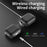 For AirPods 4 Case Split Design Leather Texture TPU Earphone Cover with Metal Carabiner - Black - 6