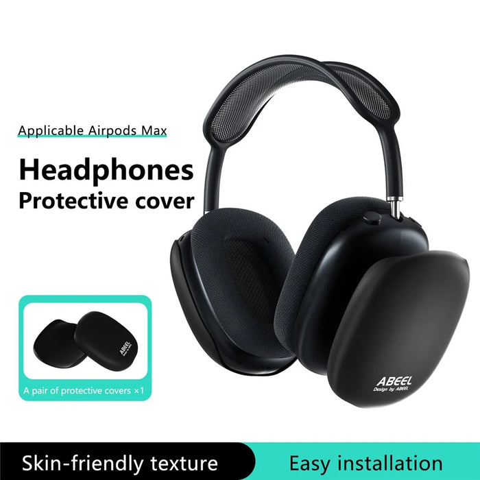 ABEEL 1 Pair For AirPods Max 2 / AirPods Max Case 1.0mm Ultra-thin PC Headphone Protective Cover - Black - 2