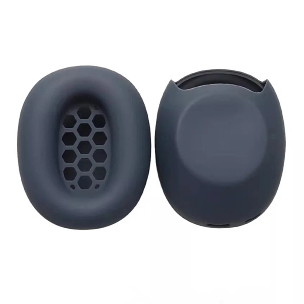 1 Pair Silicone Ear Cushion Covers for Sony WH-1000XM6 Headphones All-inclusive Protective Case Anti-scratch One-piece Earpad - Dark Blue - 2