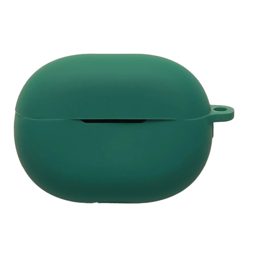 For Huawei FreeBuds Pro 5 Silicone Case Wireless Earbuds Protective Cover with Anti-Lost Buckle - Blackish Green - 1