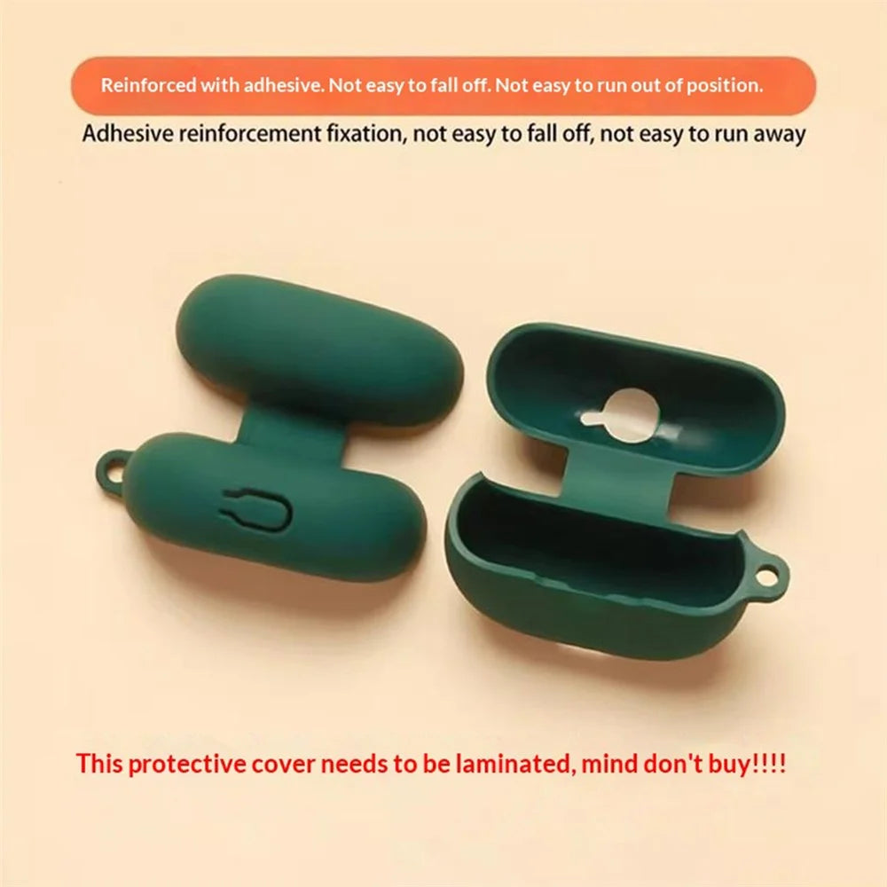 For Huawei FreeBuds Pro 5 Silicone Case Wireless Earbuds Protective Cover with Anti-Lost Buckle - Blackish Green - 5