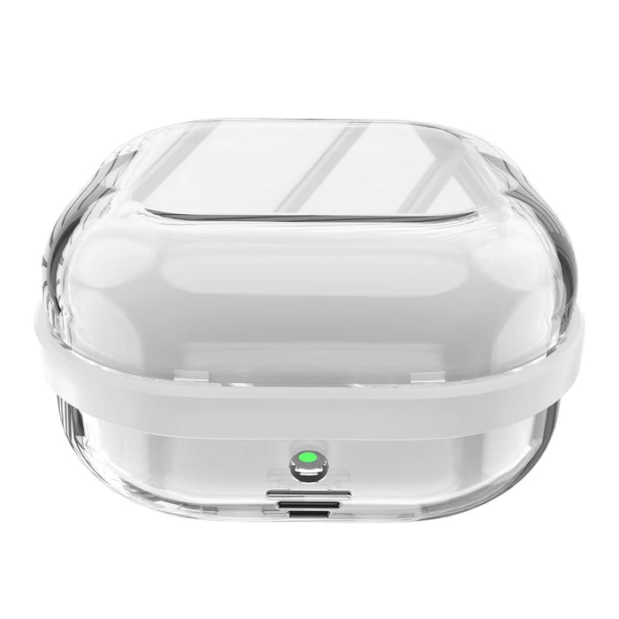 For Samsung Galaxy Buds4 / Buds4 Pro Case TPU PC Earphone Transparent Protective Cover - White / Transparent - 1