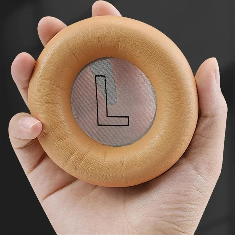 1 Pair Sheepskin Ear Pads Soft Memory Foam Ear Cushions for Bang Olufsen B&O Beoplay H7 H9 H9i - Khaki - 3