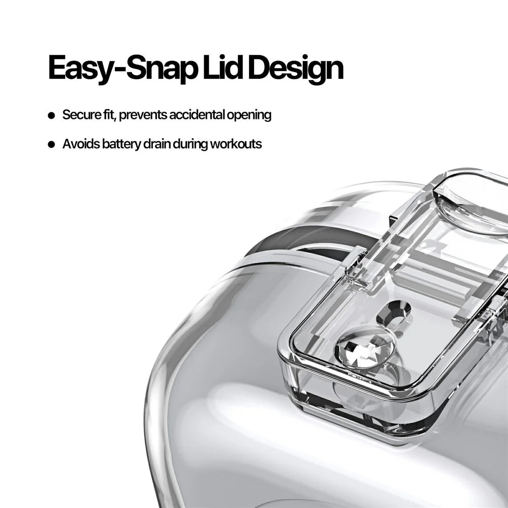DUX DUCIS SECI Series for Samsung Galaxy Buds4 / Buds4 Pro Case TPU PC Earphone Protective Cover with Metal Carabiner - Transparent - 6