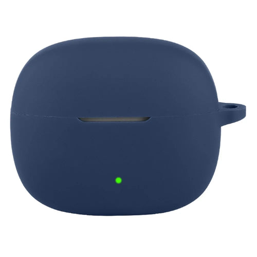 For OnePlus Nord Buds 4 Pro Silicone Case Wireless Earbuds Protective Cover with Anti-Lost Buckle - Dark Blue - 1