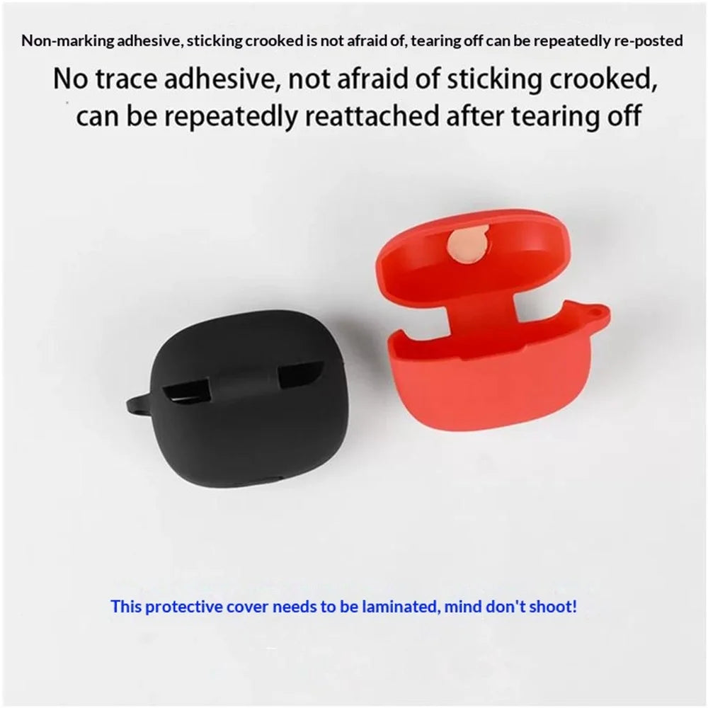 For OnePlus Nord Buds 4 Pro Silicone Case Wireless Earbuds Protective Cover with Anti-Lost Buckle - Dark Blue - 7