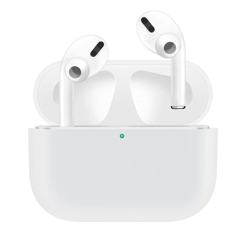 For Apple AirPods 3 Silicone Case Shockproof Earphone Protective Cover - White - 2