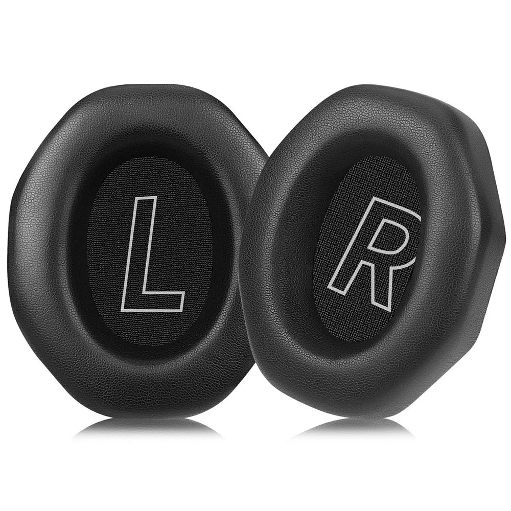 1 Pair Replacement Ear Pads for Edifier G5 Max Headset Protein Leather Breathable Mesh Foam Cushions - Black - 1