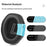 1 Pair Replacement Ear Pads for Edifier G5 Max Headset Protein Leather Breathable Mesh Foam Cushions - Black - 3
