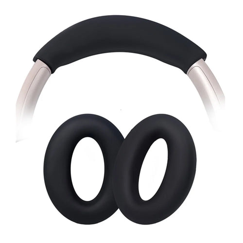 Silicone Headphone Ear Pad Covers Set for Sony MDR-1000X  /  WH-1000XM2 Earpads Protective Sleeve Comfort Cushion Kit - Black - 1