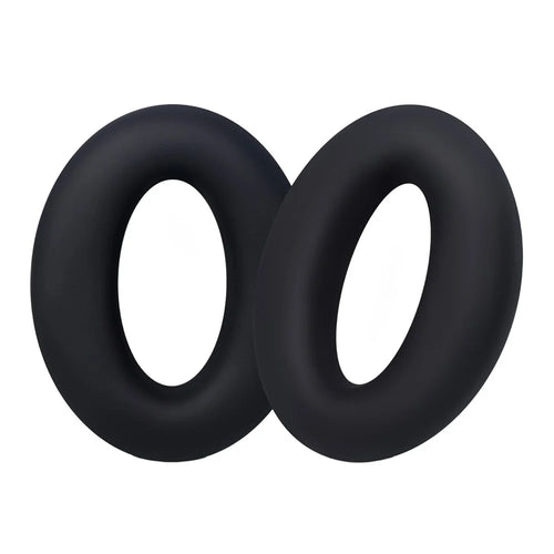 1 Pair Silicone Ear Cushion Covers for Sony MDR-1000X  /  WH-1000XM2 Headphones Protective Sleeves Soft Replacement Earpads - Black - 1