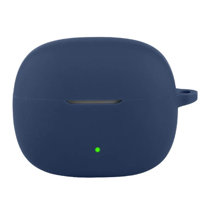 For OnePlus Buds Ace 3 Silicone Case Wireless Earbuds Protective Cover with Anti-Lost Buckle - Dark Blue - 1