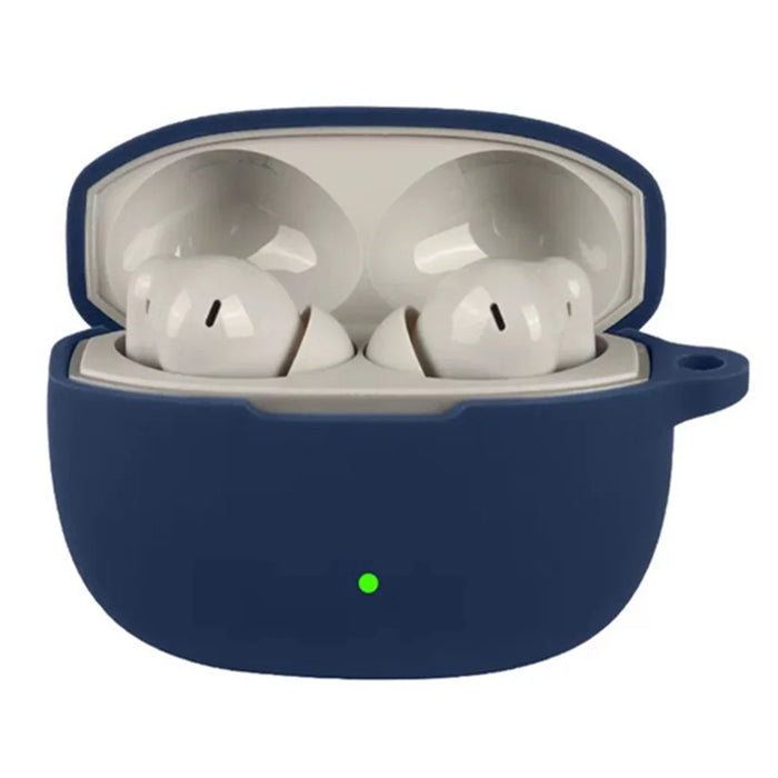 For OnePlus Buds Ace 3 Silicone Case Wireless Earbuds Protective Cover with Anti-Lost Buckle - Dark Blue - 2