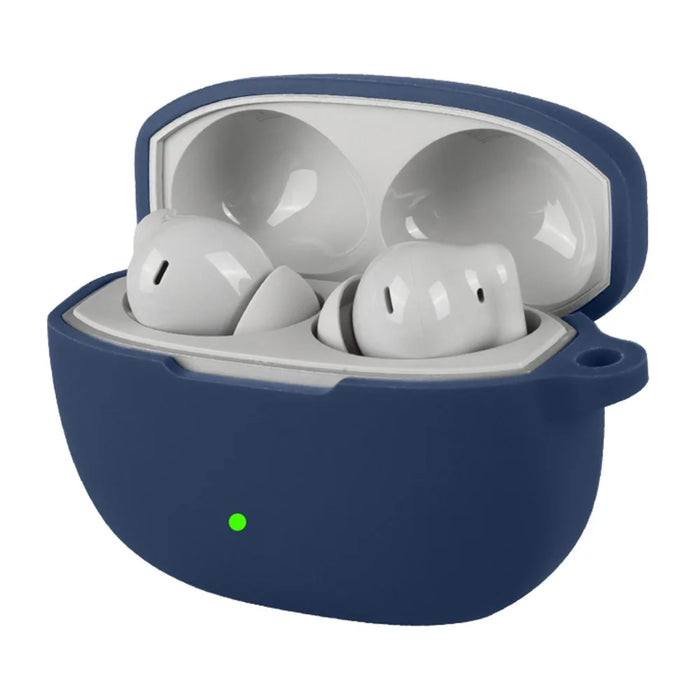 For OnePlus Buds Ace 3 Silicone Case Wireless Earbuds Protective Cover with Anti-Lost Buckle - Dark Blue - 3