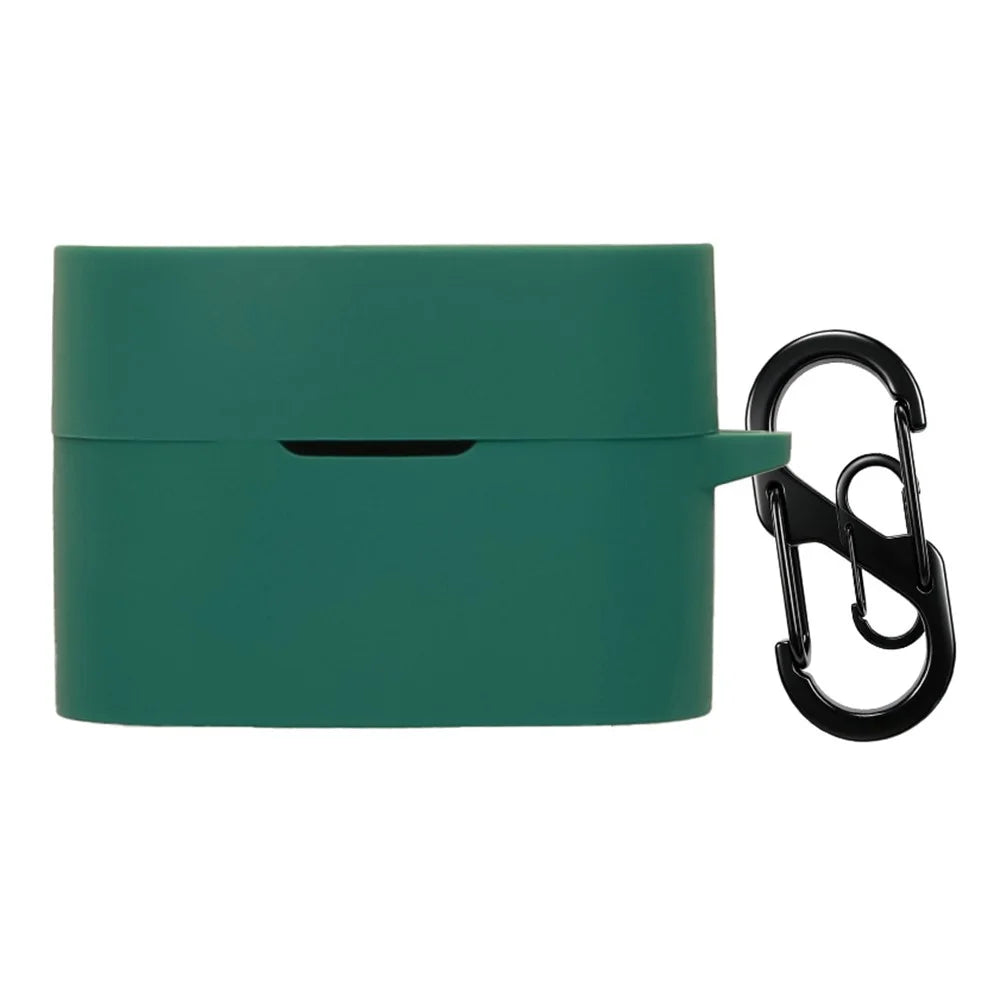 For Sony WF-1000XM6 Silicone Case Bluetooth-compatible Earphone Anti-scratch Protective Cover with Hook - Green - 1