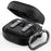 AHASTYLE WG192 For Samsung Galaxy Buds4  /  Buds4 Pro Silicone Case 2-Piece Split Protective Cover with Carabiner - Black - 1