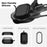 AHASTYLE WG192 For Samsung Galaxy Buds4  /  Buds4 Pro Silicone Case 2-Piece Split Protective Cover with Carabiner - Black - 4