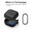 AHASTYLE WG192 For Samsung Galaxy Buds4  /  Buds4 Pro Silicone Case 2-Piece Split Protective Cover with Carabiner - Black - 6