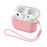 Silicone Case for AirPods Pro 3 Shockproof Protective Cover with Anti-Lost Strap - Pink - 1
