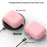 Silicone Case for AirPods Pro 3 Shockproof Protective Cover with Anti-Lost Strap - Pink - 2