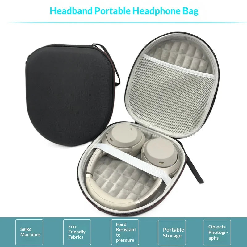 Storage Case for JBL Tune 770NC / 760NC / 750BTNC Headphones Carrying Bag EVA Hard Shell Oxford Cloth Protective Case - Black - 3