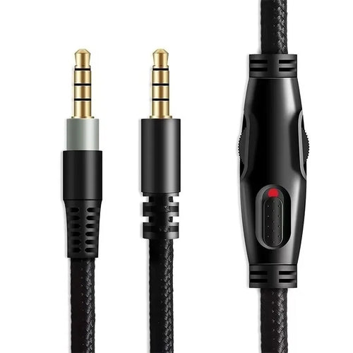 2m 3.5mm Audio Cable for HyperX Cloud Alpha S/Alpha/MIX/Logitech G633/G933 Headphones AUX Cord with Inline Control - Black - 1