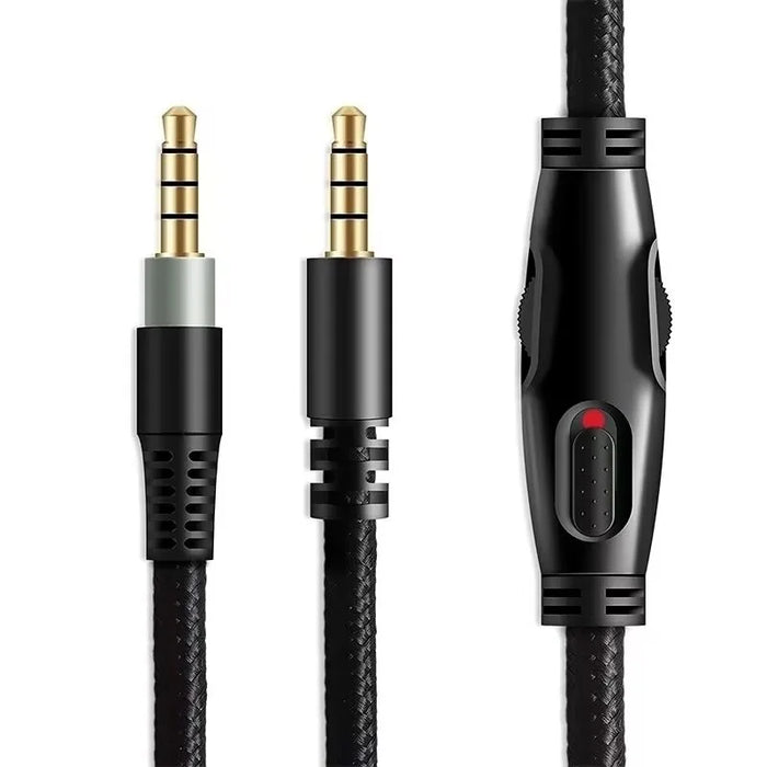 2m 3.5mm Audio Cable for HyperX Cloud Alpha S/Alpha/MIX/Logitech G633/G933 Headphones AUX Cord with Inline Control - Black - 1