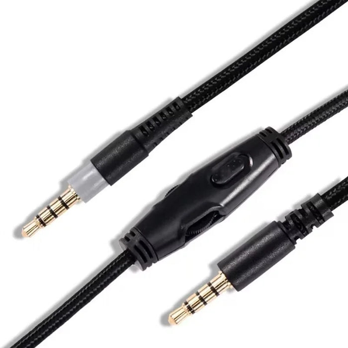 2m 3.5mm Audio Cable for HyperX Cloud Alpha S/Alpha/MIX/Logitech G633/G933 Headphones AUX Cord with Inline Control - Black - 4