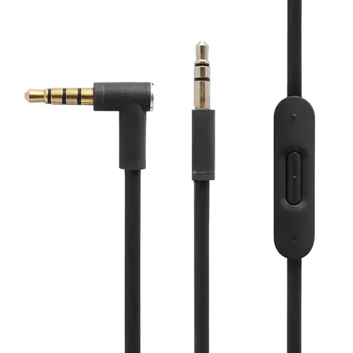 1.5m Audio Cable for Beats Mixr/Studio Pro/3/2/Solo2/Solo3 3.5mm Replacement Headphone Wire with Microphone - Black - 1