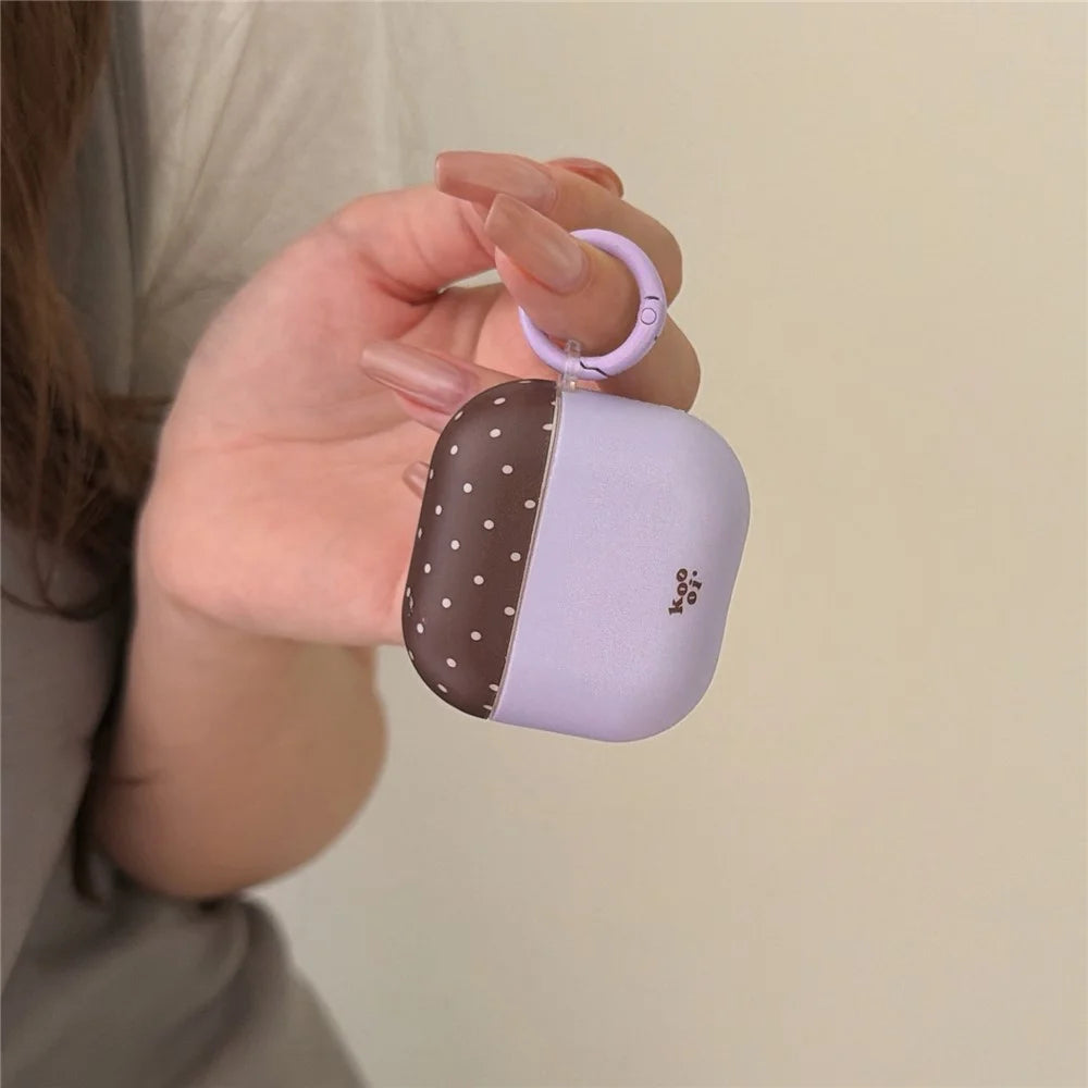 For AirPods 3 Polka Dot Case Shockproof Shell TPU Protective Cover with Carabiner Clip - 4