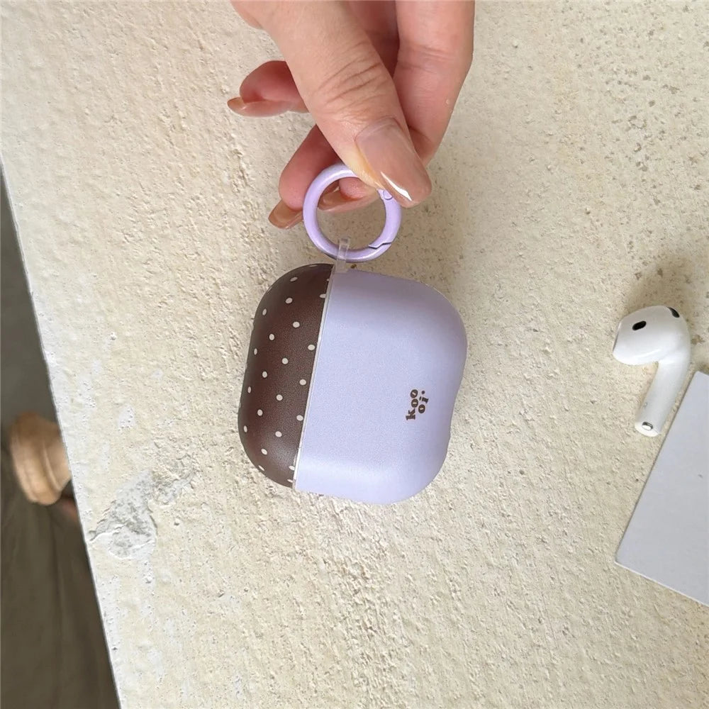 For AirPods 3 Polka Dot Case Shockproof Shell TPU Protective Cover with Carabiner Clip - 7